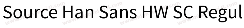 Source Han Sans HW SC Regular字体转换